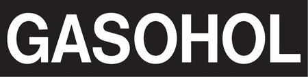 Pump Decal- White on Black, "GASOHOL"