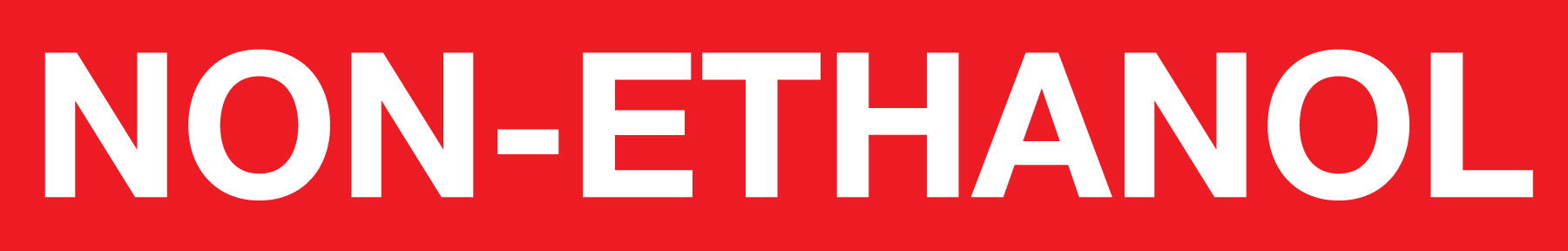 Non-Ethanol Pump Decal_White on Red