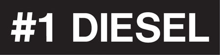 Pump Decal- White on Black, "#1 Diesel"