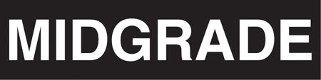 Pump Decal- White on Black, "Midgrade"