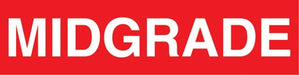 Pump Decal- White on Red, "Midgrade"