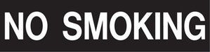 Pump Decal- White on Black, "No Smoking"