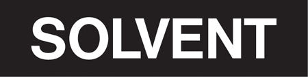 Pump Decal- White on Black, "Solvent"