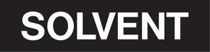Pump Decal- White on Black, "Solvent"