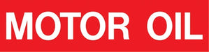 Pump Decal- White on Red, "Motor Oil"