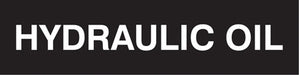 Pump Decal- White on Black, "Hydraulic Oil"