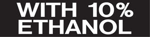 Pump Decal- White on Black, "WITH 10% ETHANOL"