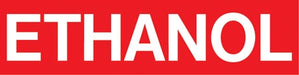 Pump Decal- White on Red, "ETHANOL"