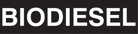 Pump Decal- White on Black, "Biodiesel"