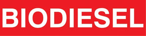 Pump Decal- White on Red, "Biodiesel"
