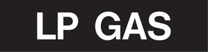 Pump Decal- White on Black, "LP Gas"