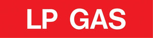 Pump Decal- White on Red, "LP Gas"