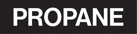 Pump Decal- White on Black, "Propane"