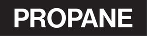 Pump Decal- White on Black, "Propane"