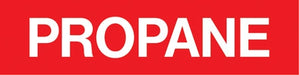 Pump Decal- White on Red, "Propane"