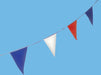 12"w x 18"h, Red, White & Blue Pennants- 72 per 100' String
