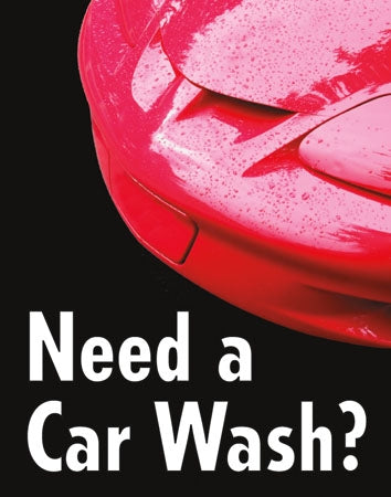 22"w x 28"h Styrene Insert- "Need A Car Wash?"