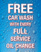 22"w x 28"h Styrene Insert- "Free Car Wash"