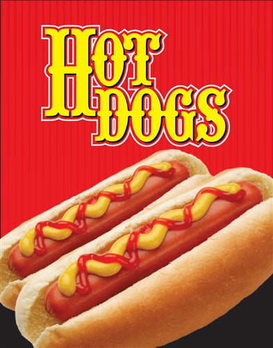 22"w x 28"h Styrene Insert- Hot Dogs