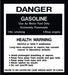 Decal- "Danger Gas Health Warning"