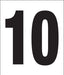 Pump Decal- Black on White, "Number 10"