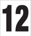 Pump Decal- Black on White, "Number 12"