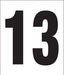 Pump Decal, Black on White, "Number 13"