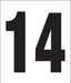 Pump Decal- Black on White, "Number 14"