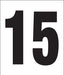 Pump Decal- Black on White, "Number 15"