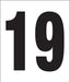 Pump Decal- Black on White, "Number 19"