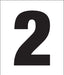 Pump Decal- Black on White, "Number 2"