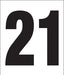 Pump Decal- Black on White, "Number 21"