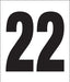 Pump Decal- Black on White, "Number 22"