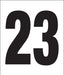 Pump Decal- Black on White, "Number 23"