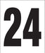 Pump Decal- Black on White, "Number 24"