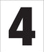 Pump Decal- Black on White, "Number 4"