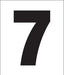 Pump Decal- Black on White, "Number 7"