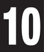 Pump Decal- White on Black, "Number 10"