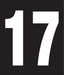 Pump Decal- White on Black, "Number 17"