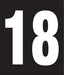 Pump Decal- White on Black, "Number 18"