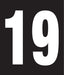 Pump Decal- White on Black, "Number 19"