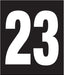 Pump Decal- White on Black, "Number 23"