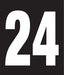Pump Decal- White on Black, "Number 24"