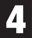 Pump Decal- White on Black, "Number 4"