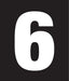 Pump Decal- White on Black, "Number 6"