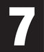 Pump Decal- White on Black, "Number 7"