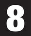 Pump Decal- White on Black, "Number 8"