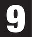 Pump Decal- White on Black, "Number 9"