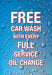 Squawker Insert- "FREE Car Wash"
