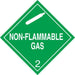 10.75" Square Truck Placard- "Non-Flammable Gas" Class 2